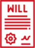 Wills and funeral costs icon